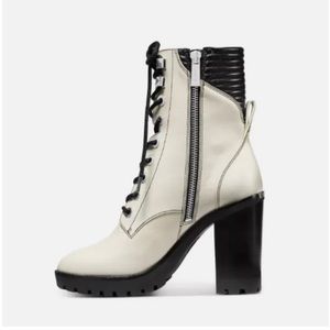 Michael Kors cream color combat boots